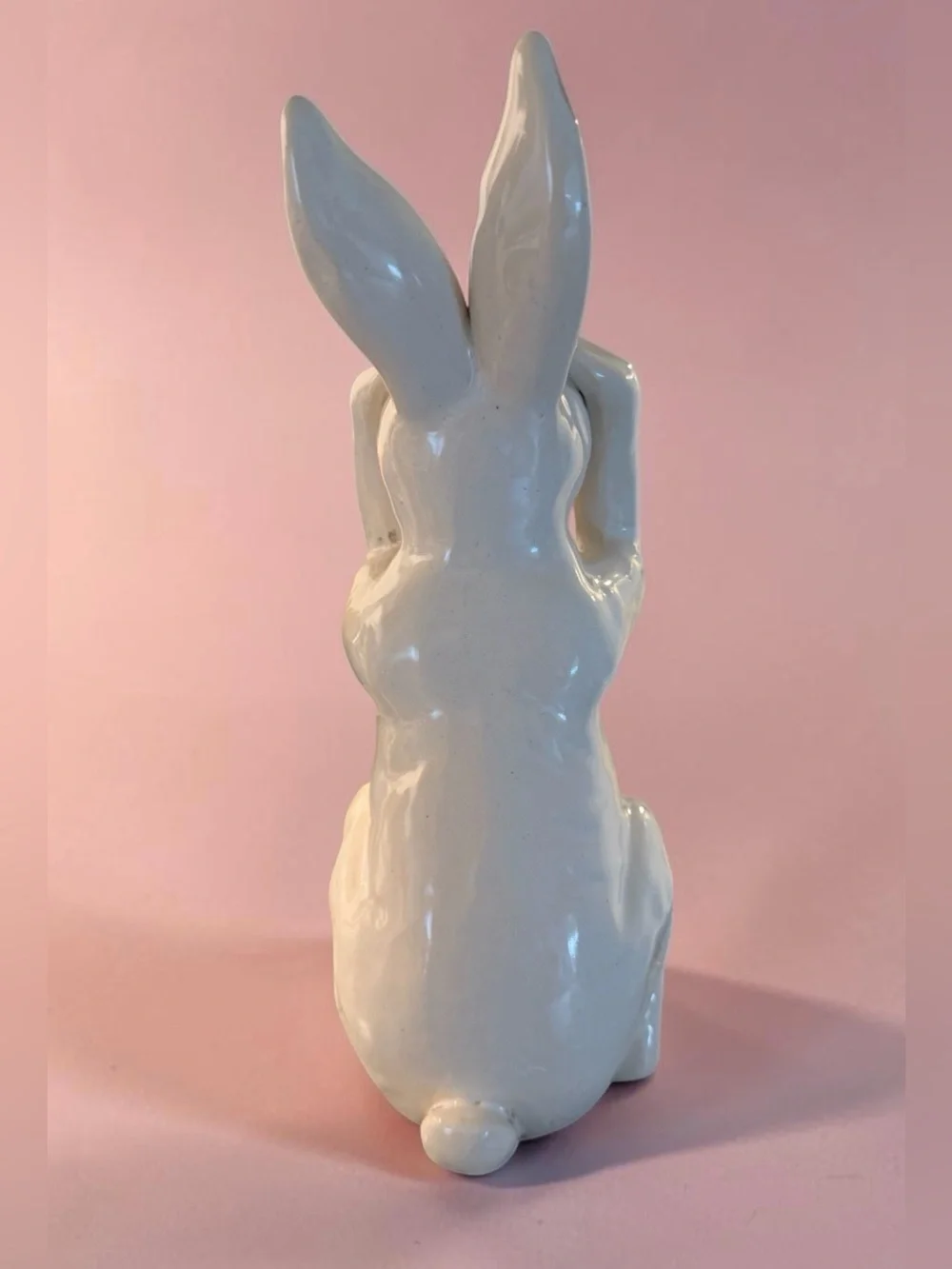Vintage old pottery see no evil rabbit bunny